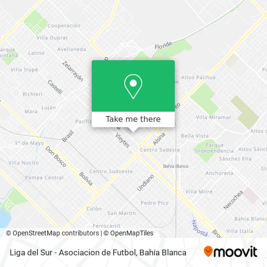 Liga del Sur - Asociacion de Futbol map