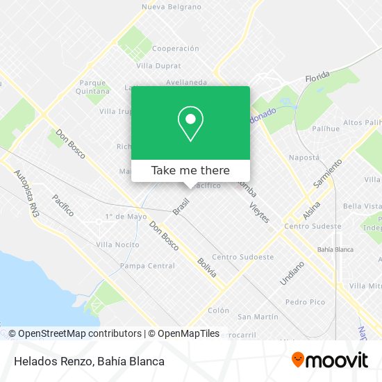 Mapa de Helados Renzo