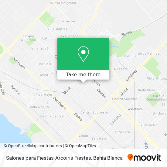 Salones para Fiestas-Arcoiris Fiestas map