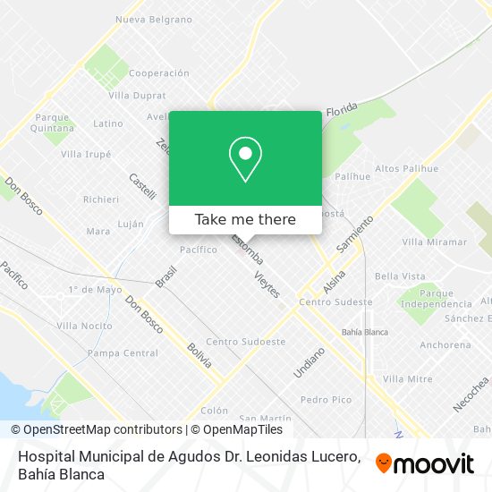 Mapa de Hospital Municipal de Agudos Dr. Leonidas Lucero