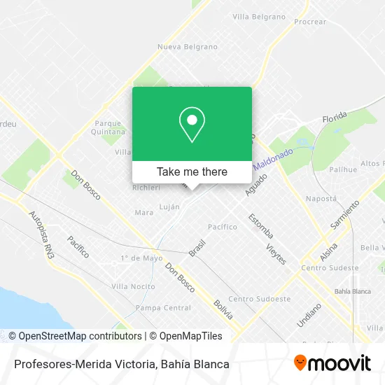 Profesores-Merida Victoria map