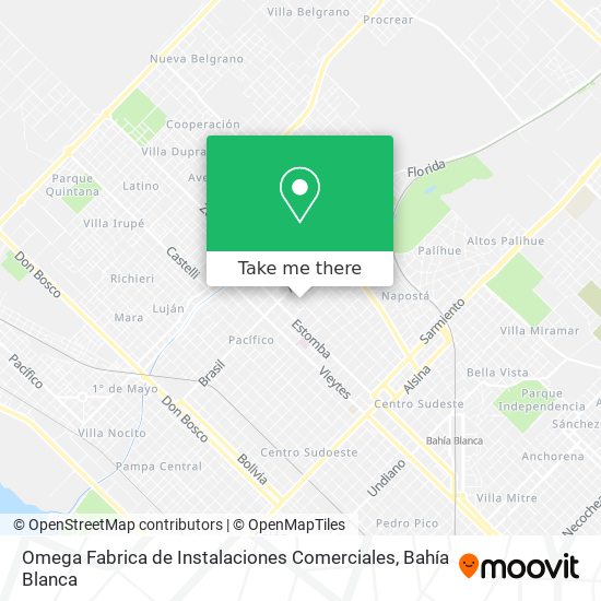 Omega Fabrica de Instalaciones Comerciales map