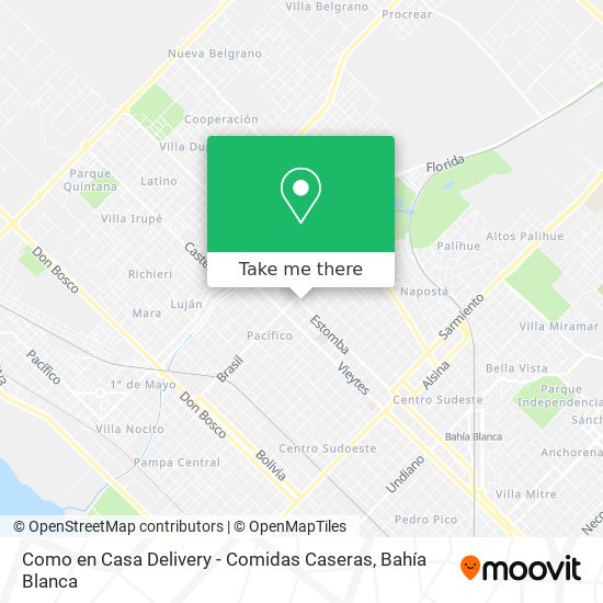 Mapa de Como en Casa Delivery - Comidas Caseras