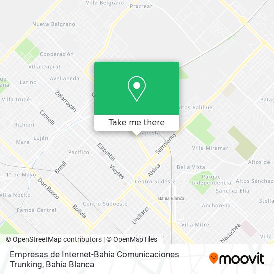 Empresas de Internet-Bahia Comunicaciones Trunking map