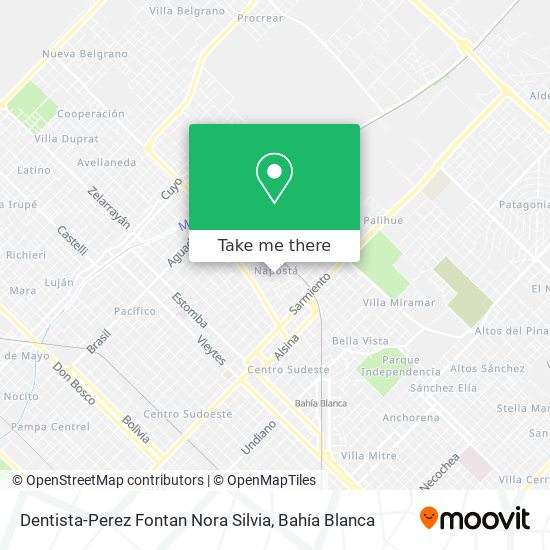 Mapa de Dentista-Perez Fontan Nora Silvia