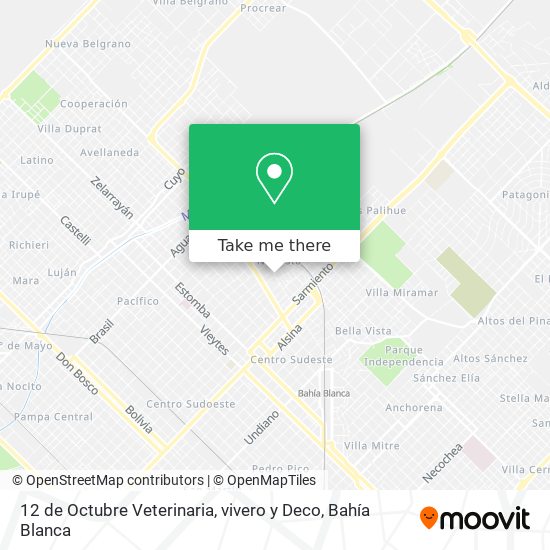 Mapa de 12 de Octubre Veterinaria, vivero y Deco