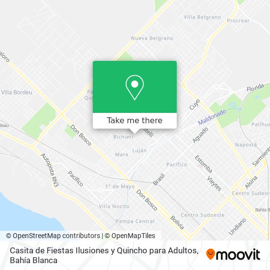 Mapa de Casita de Fiestas Ilusiones y Quincho para Adultos