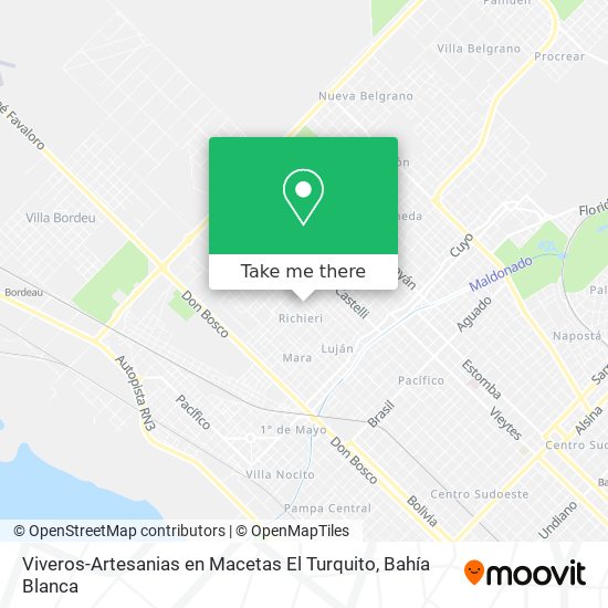 Mapa de Viveros-Artesanias en Macetas El Turquito