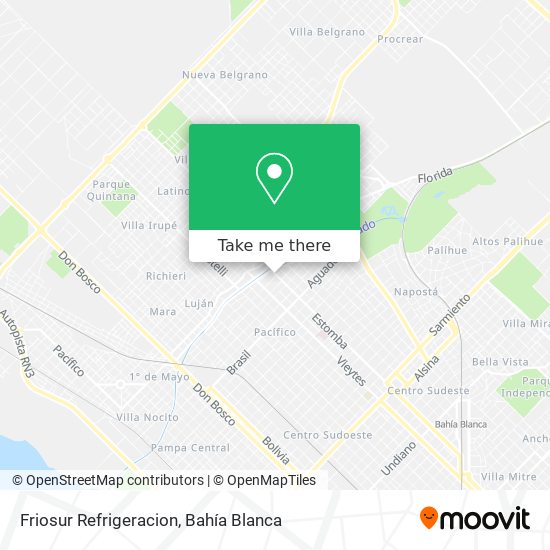 Mapa de Friosur Refrigeracion