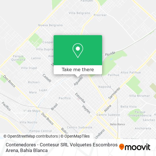 Contenedores - Contesur SRL Volquetes Escombros Arena map