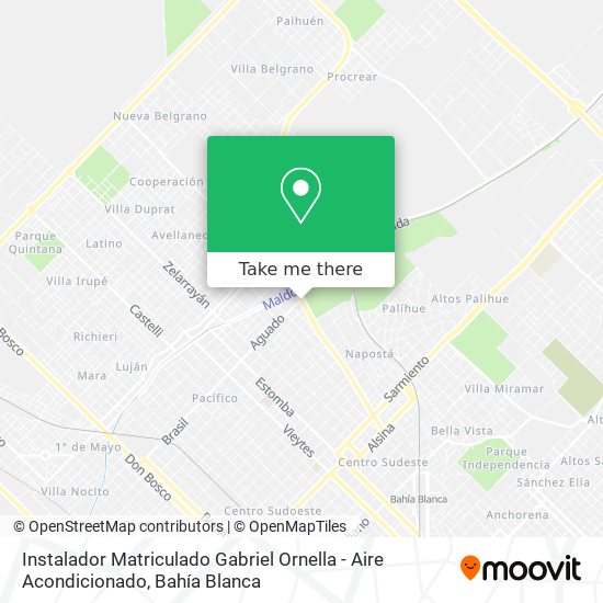 Instalador Matriculado Gabriel Ornella - Aire Acondicionado map