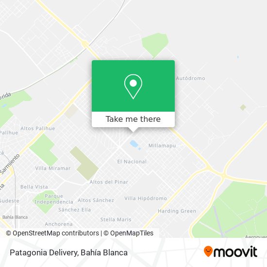 Patagonia Delivery map