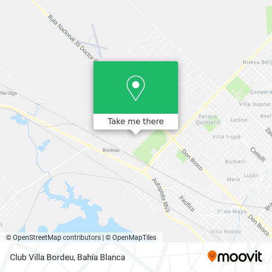 Club Villa Bordeu map