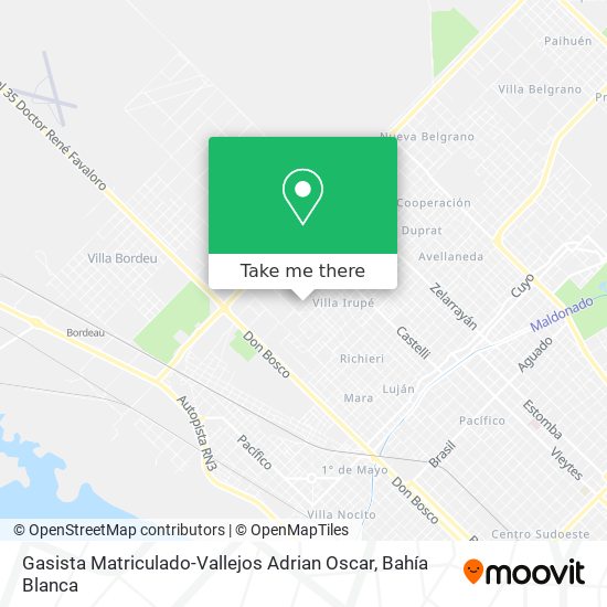 Mapa de Gasista Matriculado-Vallejos Adrian Oscar
