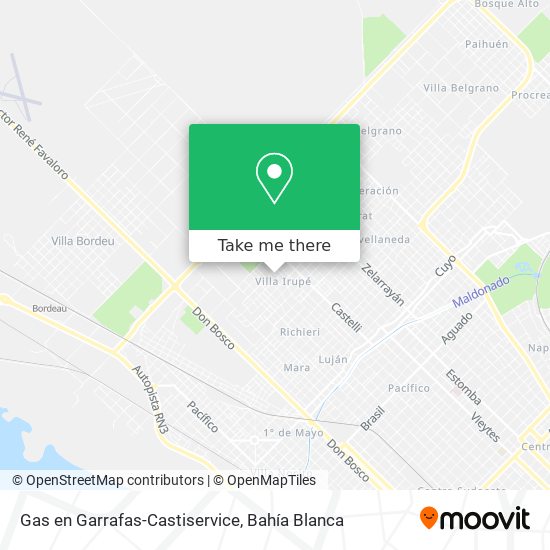 Mapa de Gas en Garrafas-Castiservice