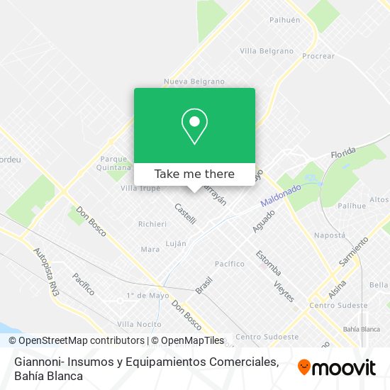 Giannoni- Insumos y Equipamientos Comerciales map