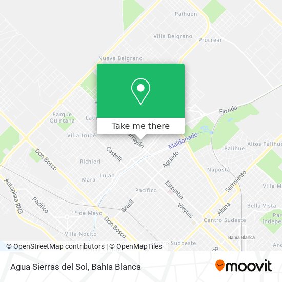 Agua Sierras del Sol map