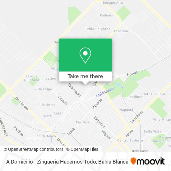 Mapa de A Domicilio - Zingueria Hacemos Todo