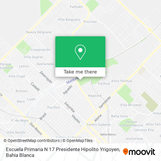 Escuela Primaria N 17 Presidente Hipolito Yrigoyen map