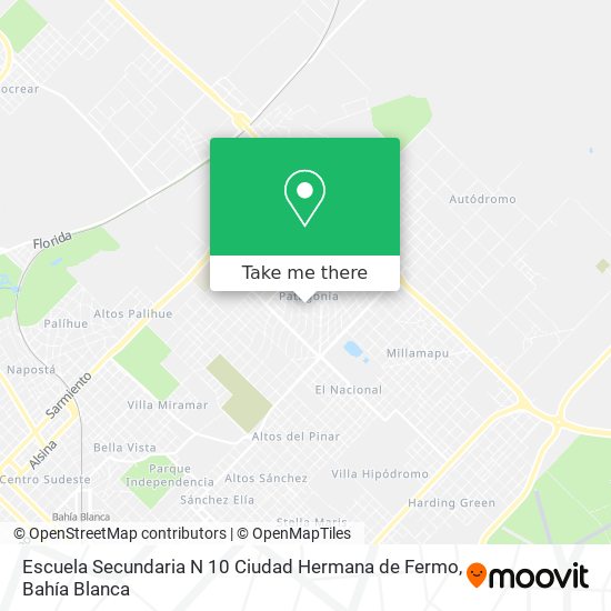 Escuela Secundaria N 10 Ciudad Hermana de Fermo map