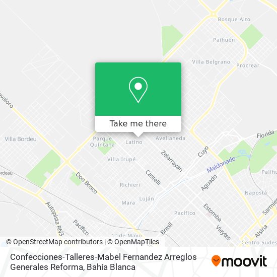 Confecciones-Talleres-Mabel Fernandez Arreglos Generales Reforma map
