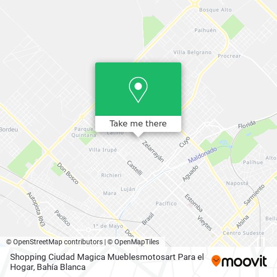Shopping Ciudad Magica Mueblesmotosart Para el Hogar map