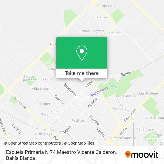 Escuela Primaria N 74 Maestro Vicente Calderon map