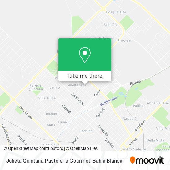 Mapa de Julieta Quintana Pasteleria Gourmet