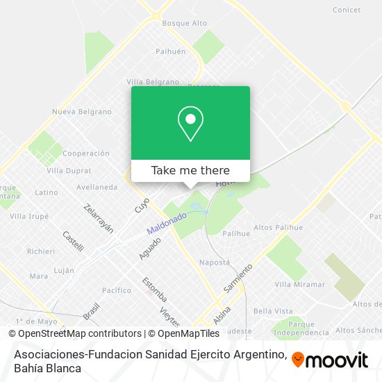 Asociaciones-Fundacion Sanidad Ejercito Argentino map