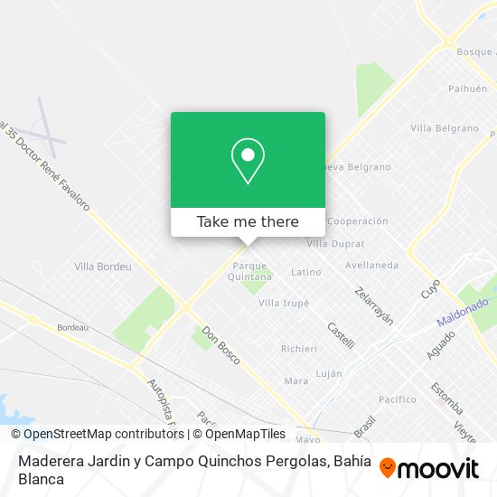 Maderera Jardin y Campo Quinchos Pergolas map