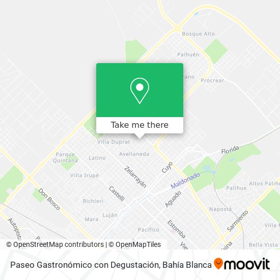 Mapa de Paseo Gastronómico con Degustación