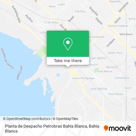 Mapa de Planta de Despacho Petrobras Bahía Blanca