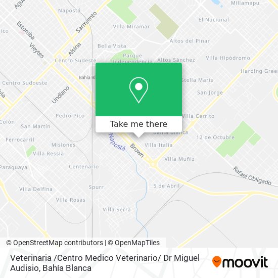 Mapa de Veterinaria /Centro Medico Veterinario/ Dr Miguel Audisio