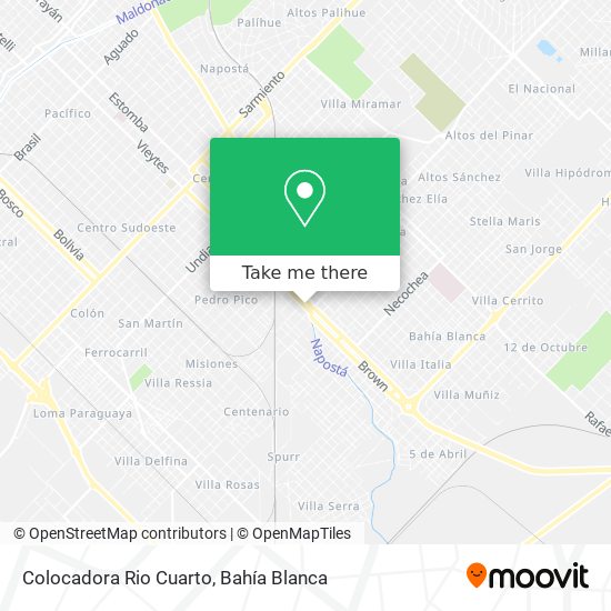Colocadora Rio Cuarto map