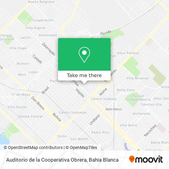 Mapa de Auditorio de la Cooperativa Obrera