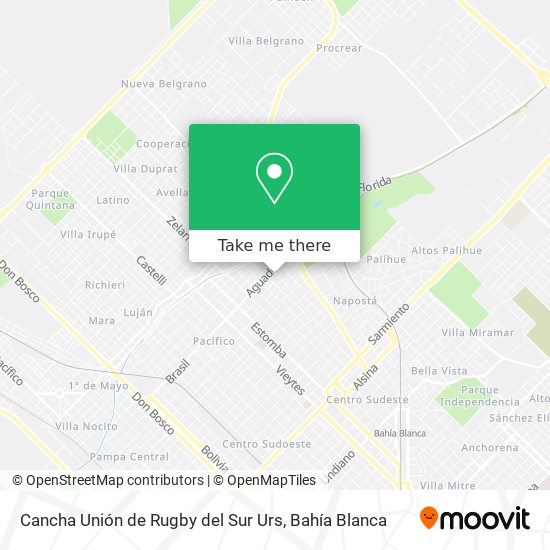 Mapa de Cancha Unión de Rugby del Sur Urs