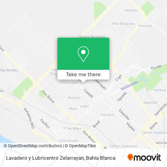 Mapa de Lavadero y Lubricentro Zelarrayan