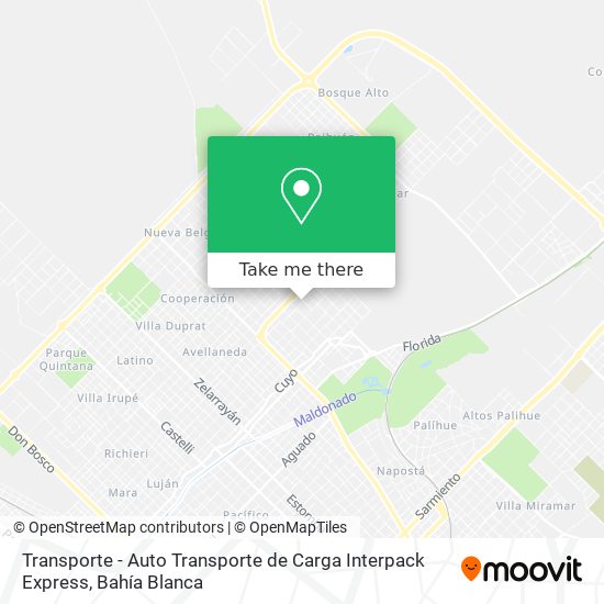 Transporte - Auto Transporte de Carga Interpack Express map