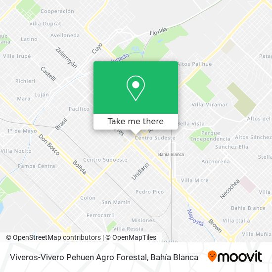 Mapa de Viveros-Vivero Pehuen Agro Forestal