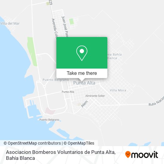 Mapa de Asociacion Bomberos Voluntarios de Punta Alta