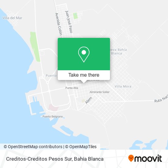 Creditos-Creditos Pesos Sur map