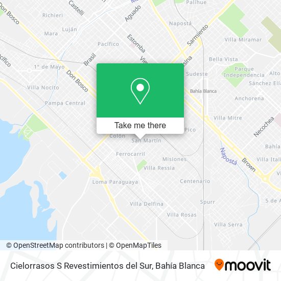 Mapa de Cielorrasos S Revestimientos del Sur
