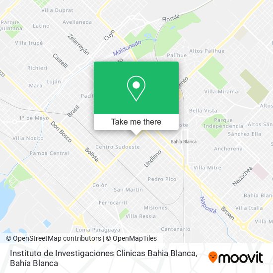 Mapa de Instituto de Investigaciones Clinicas Bahia Blanca