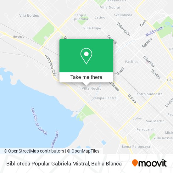 Mapa de Biblioteca Popular Gabriela Mistral