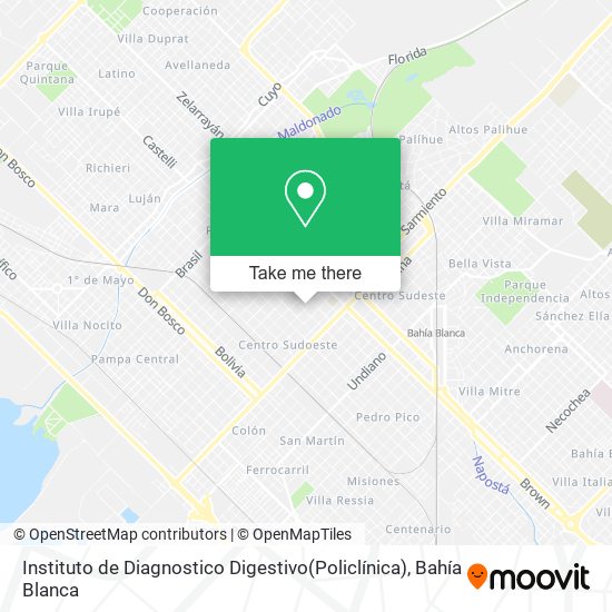 Mapa de Instituto de Diagnostico Digestivo(Policlínica)