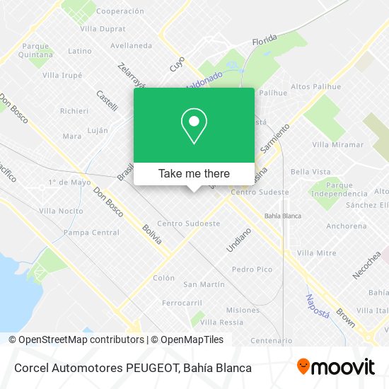 Mapa de Corcel Automotores PEUGEOT