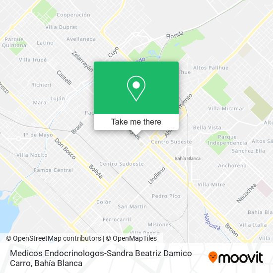 Medicos Endocrinologos-Sandra Beatriz Damico Carro map
