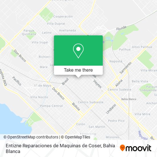 Entizne Reparaciones de Maquinas de Coser map