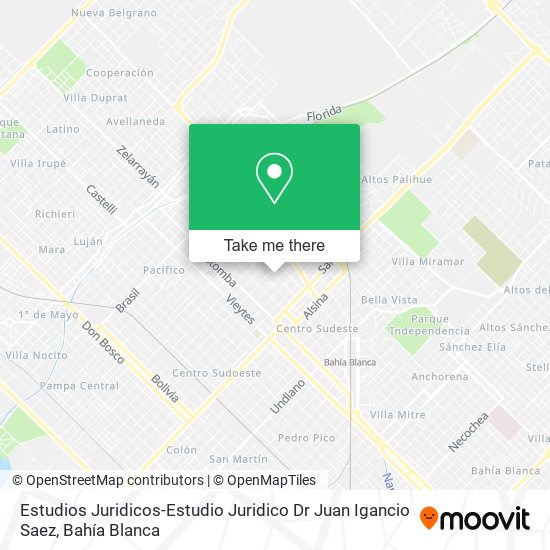 Estudios Juridicos-Estudio Juridico Dr Juan Igancio Saez map