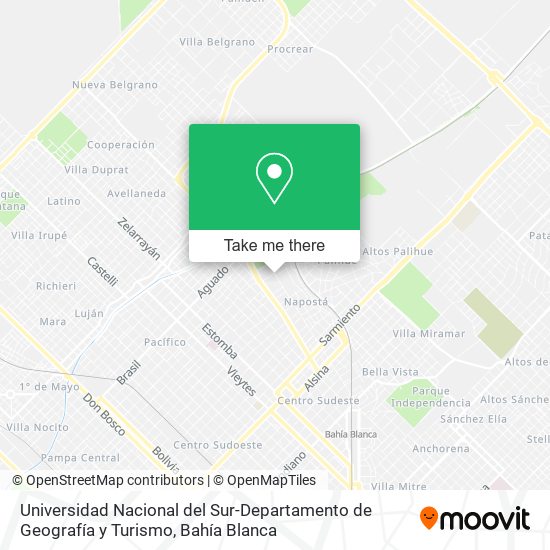 Universidad Nacional del Sur-Departamento de Geografía y Turismo map